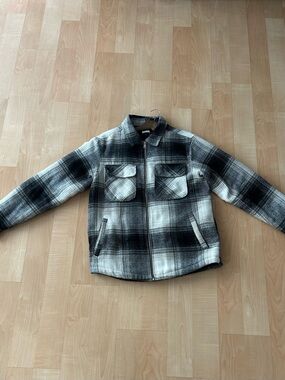 Zara Black & White Plaid Jacket